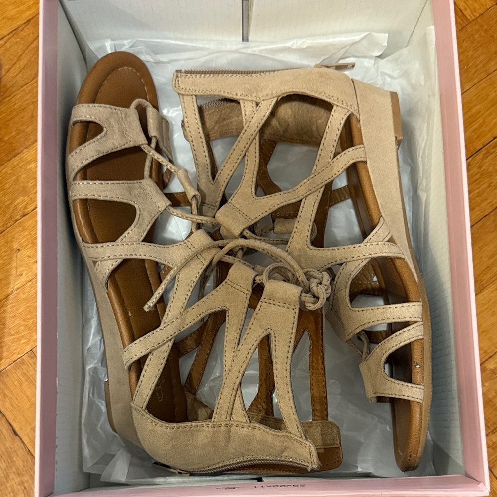 Crown Vintage Beige Gladiator Sandals
